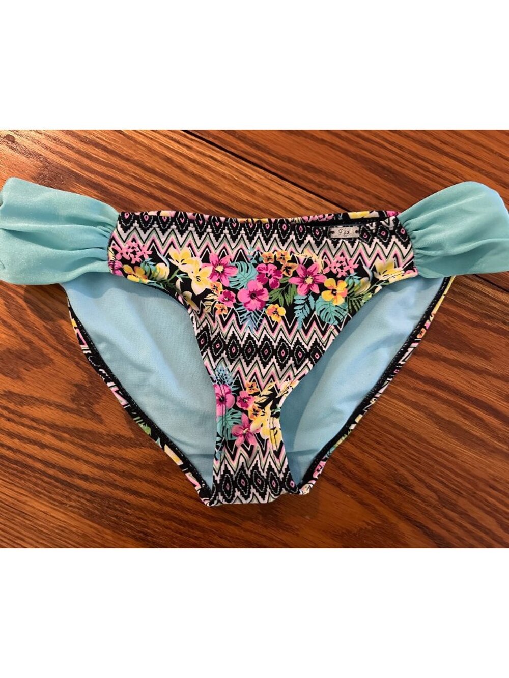 Heat Aztec Floral Print Bikini Bottom Size M